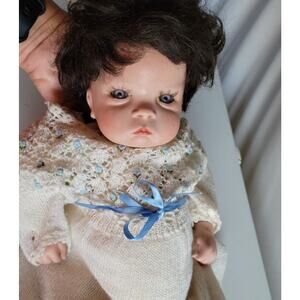 Sweet Realistic Doll Heavy Jointed 19" Weighted Like Real Baby Cloth/Ceramic